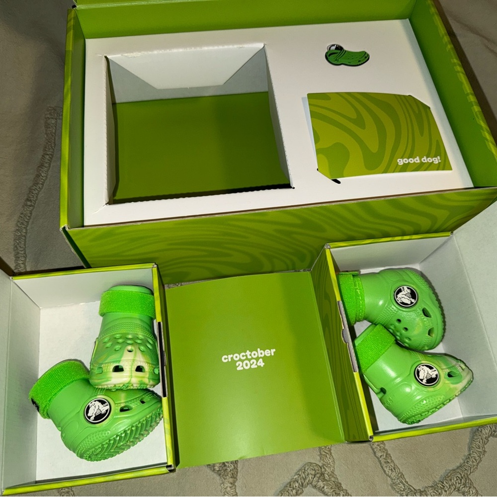 Authentic Dog Crocs from Bark Box Size Small Green NIB Limited Edition 2024